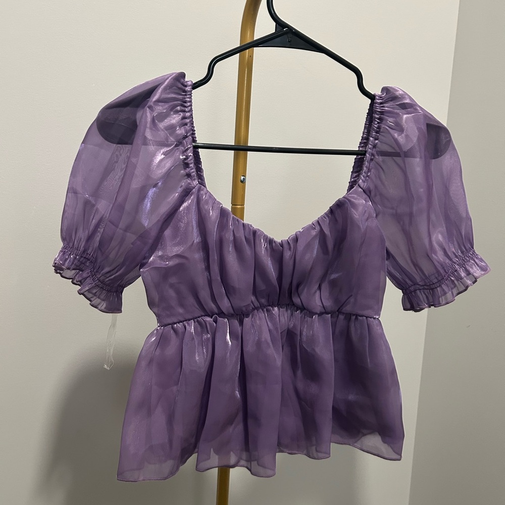 Lavender Sheer Blouse